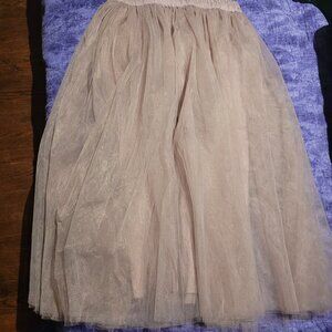 Smokey pink tulle skirt, Midi length. GORGEOUS!